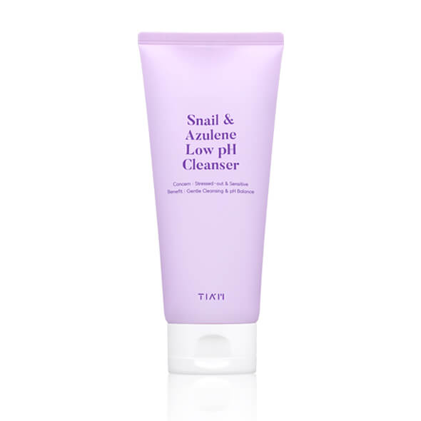 Успокаивающий гель для умывания с муцином TIAM Snail & Azulene Low pH Cleanser