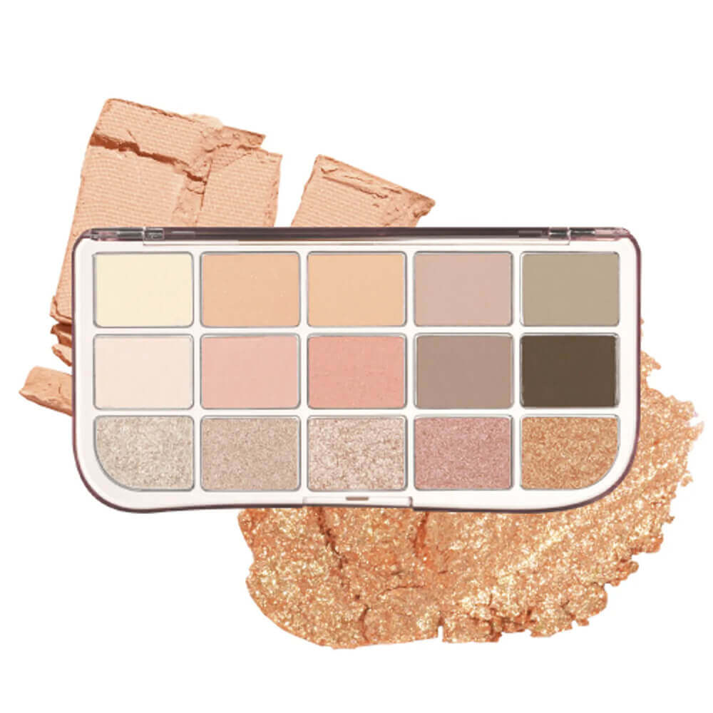 Большая палетка теней для макияжа fwee More Mood Eye Palette 02 MORE THAN CORAL