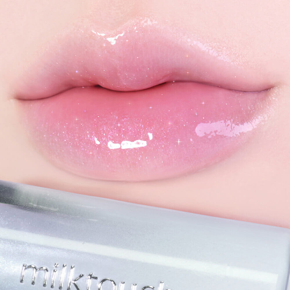 Блеск для губ с мерцающим шиммером Milk Touch Dew Stain Sheer Aurora Gloss 03 Ocean Dew