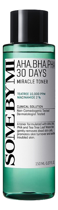 Тонер для проблемной кожи лица AHA-BHA-PHA 30 Days Miracle Toner: Тонер 150мл