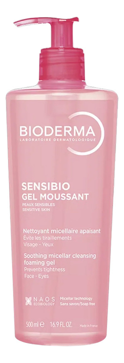 Очищающий гель для лица Sensibio Gel Moussant: Гель 500мл