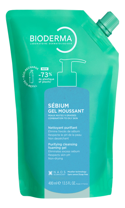 Гель для лица Sebium Gel Moussant: Гель 400мл (сменный блок)