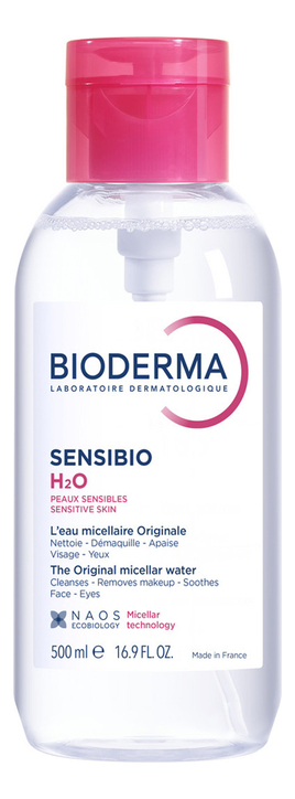 Мицеллярная вода для чувствительной кожи Sensibio Н2О Sensibles: Вода 500мл (с помпой)