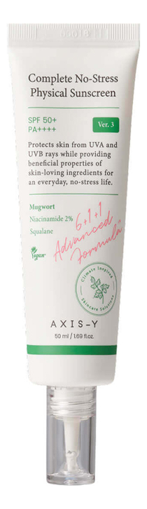 Солнцезащитный крем для лица 6+1+1 Complete No-Stress Physical Sunscreen SPF50+ PA++++ 50мл