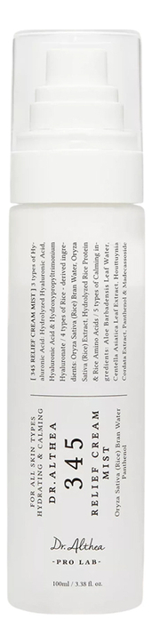 Успокаивающий мист для лица с гидролатом риса и пантенолом 345 Relief Cream Mist: Мист 100мл