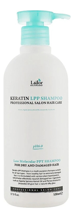 Шампунь для волос кератиновый Keratin Lpp Shampoo: Шампунь 530мл