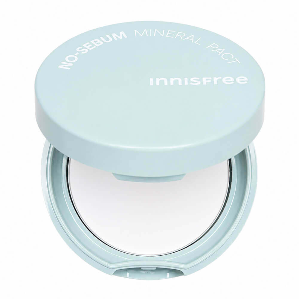 Бесцветная минеральная матирующая компактная пудра Innisfree No-Sebum Mineral Pact