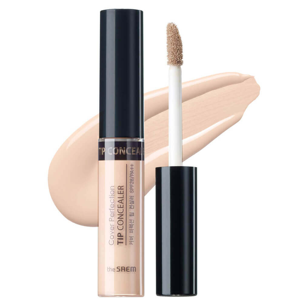 Жидкий консилер The Saem Cover Perfection Tip Concealer 1.25 Light Beige