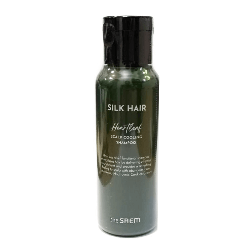 Освежающий шампунь для борьбы с выпадением волос The Saem Silk Hair Heartleaf Scalp Cooling Shampoo - 100 мл