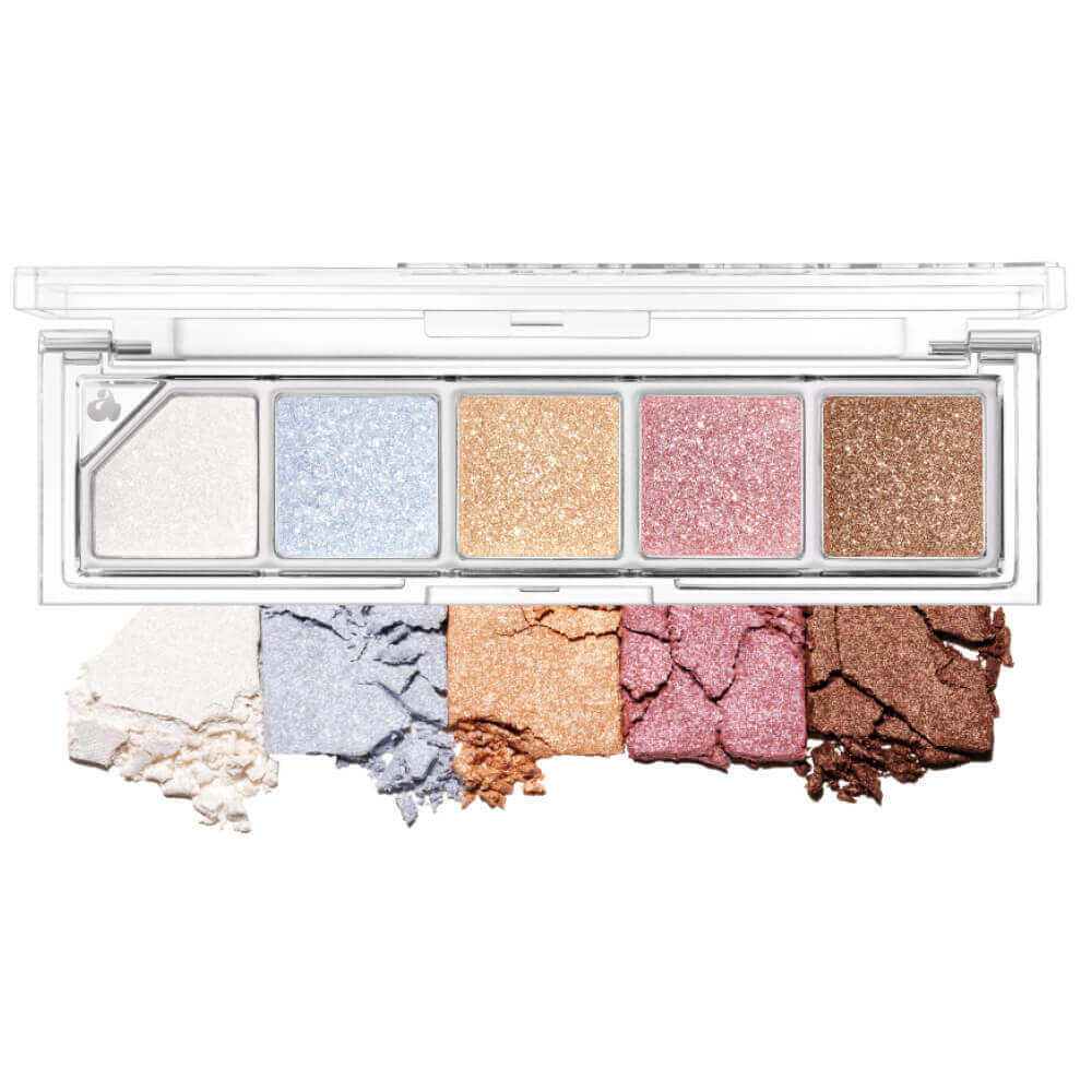 Палетка сияющих хайлайтеров Unleashia Mood Shower Face Palette 101 Ballerino