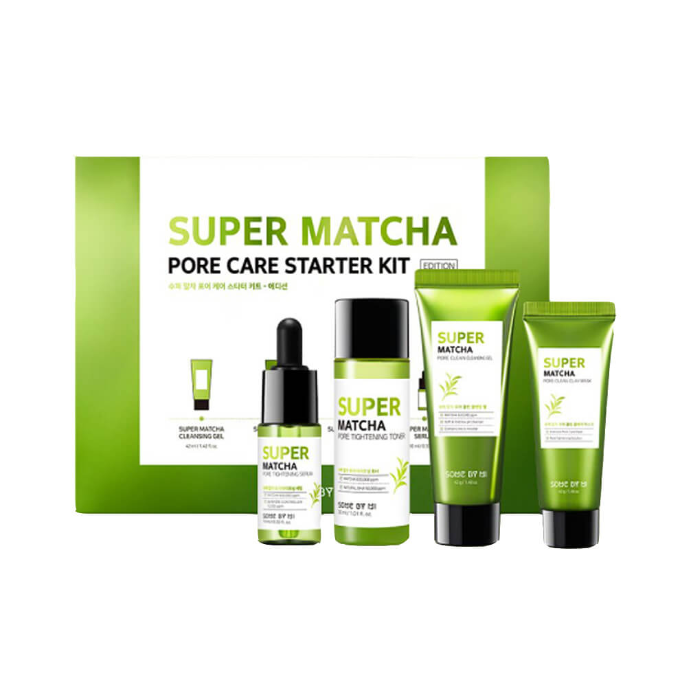 Набор миниатюр для сужения пор с чаем матча Some By Mi Super Matcha Pore Care Starter Kit