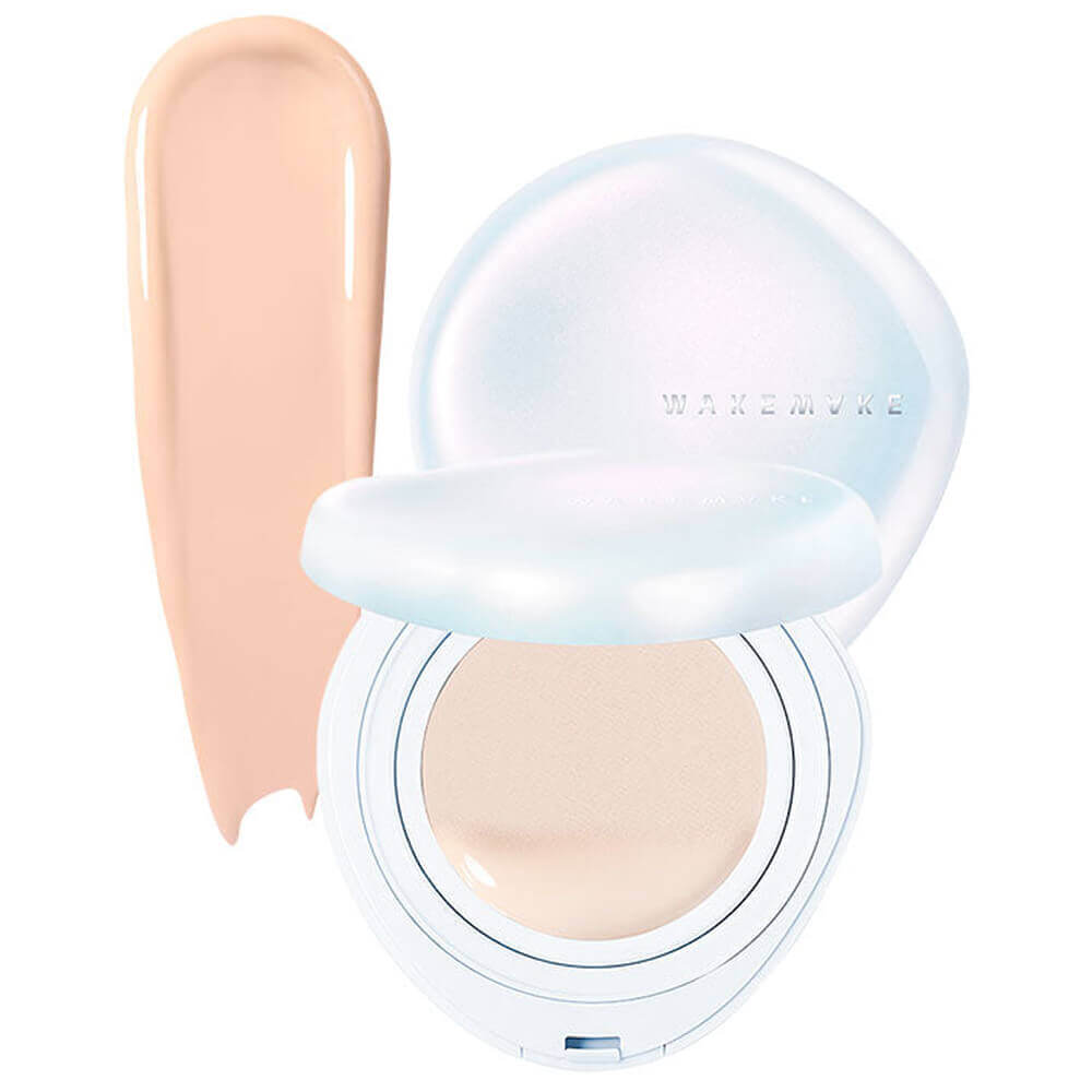 Кушон с сияющим финишем WAKEMAKE Water Glow Coating Cushion SPF50 PA++++ 21 Vanilla