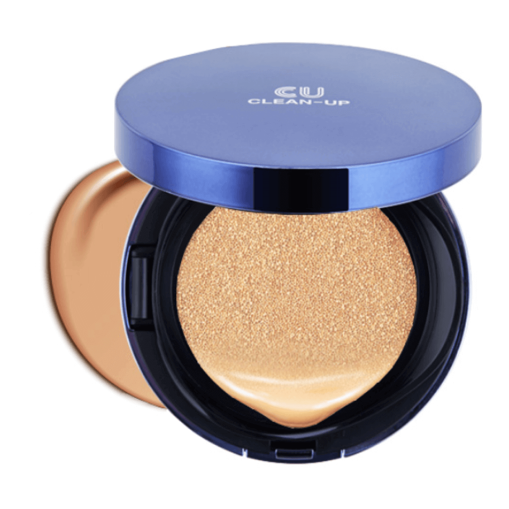 Тональный крем-кушон CUSKIN Clean-Up Skinfit Cushion Pact SPF 50 PA++++ Тон 21