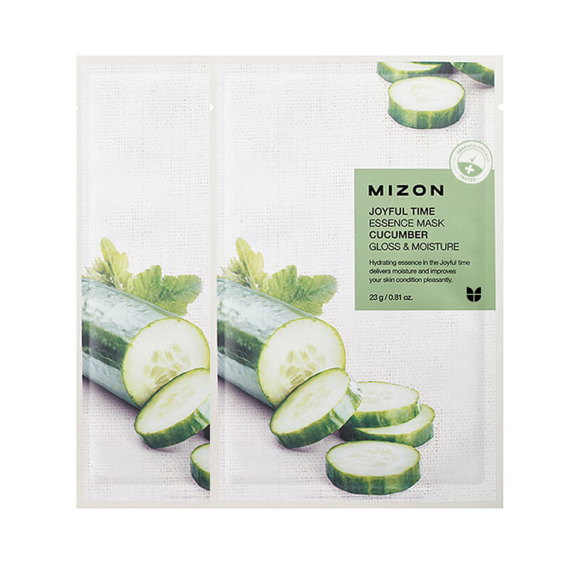 Увлажняющие тканевые маски для лица Mizon Joyful Time Essence Mask - Cucumber - Огурец