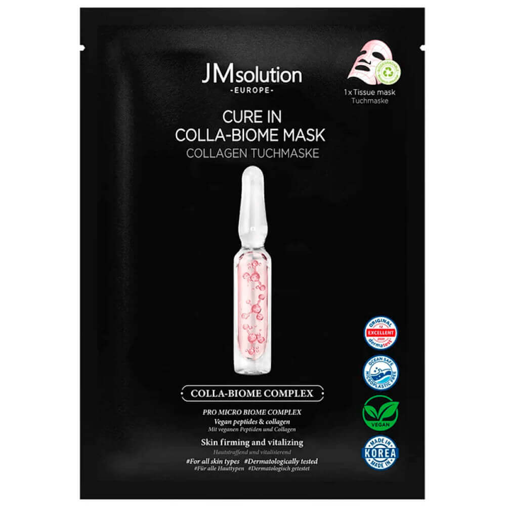 Подтягивающая тканевая маска с коллагеном JMsolution Europe Cure In Colla-Biome Mask