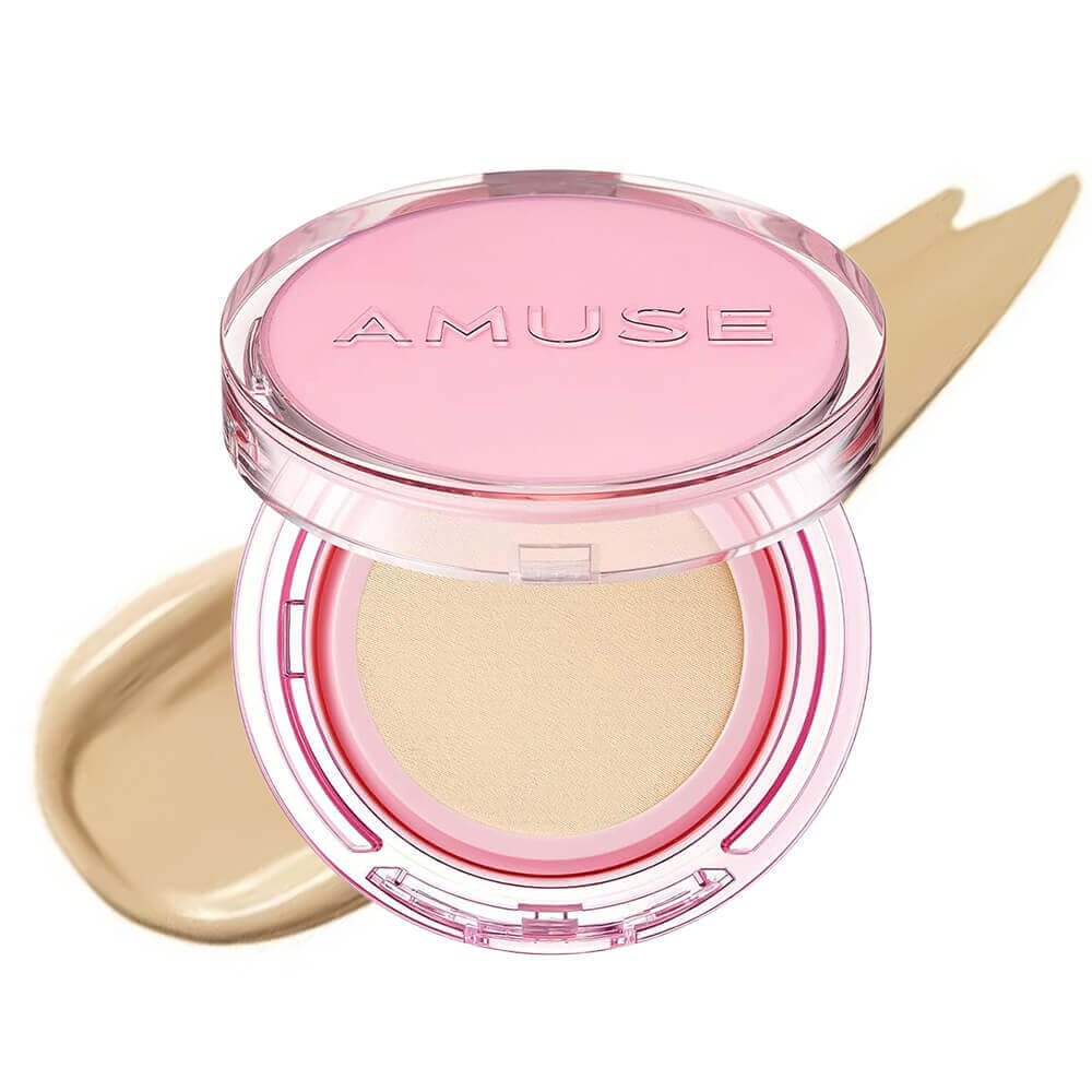Стойкий кушон с сияющим финишем AMUSE Dew Power Vegan Cushion SPF50+ PA++++ 02 Healthy