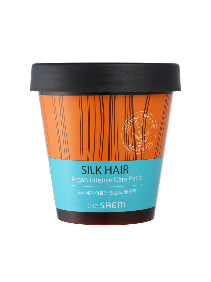 Питательная маска для волос с аргановым маслом The Saem Silk Hair Argan Intense Care Pack
