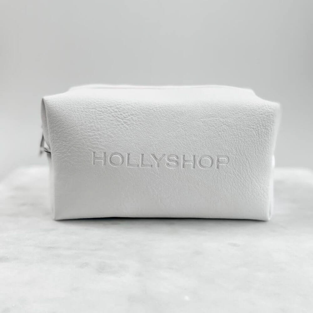 Белая косметичка из экокожи «hollyshop»