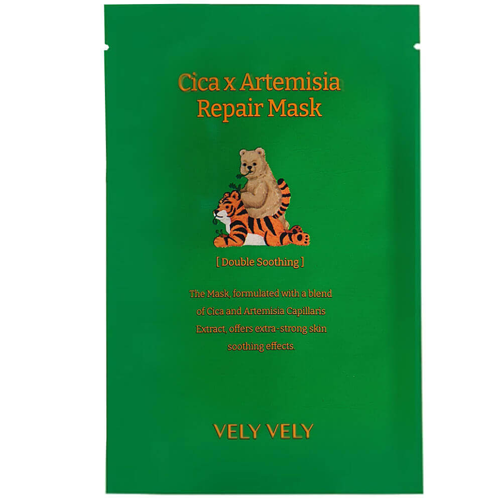 Восстанавливающая маска с центеллой и полынью Vely Vely Cica x Artemisia Repair Mask