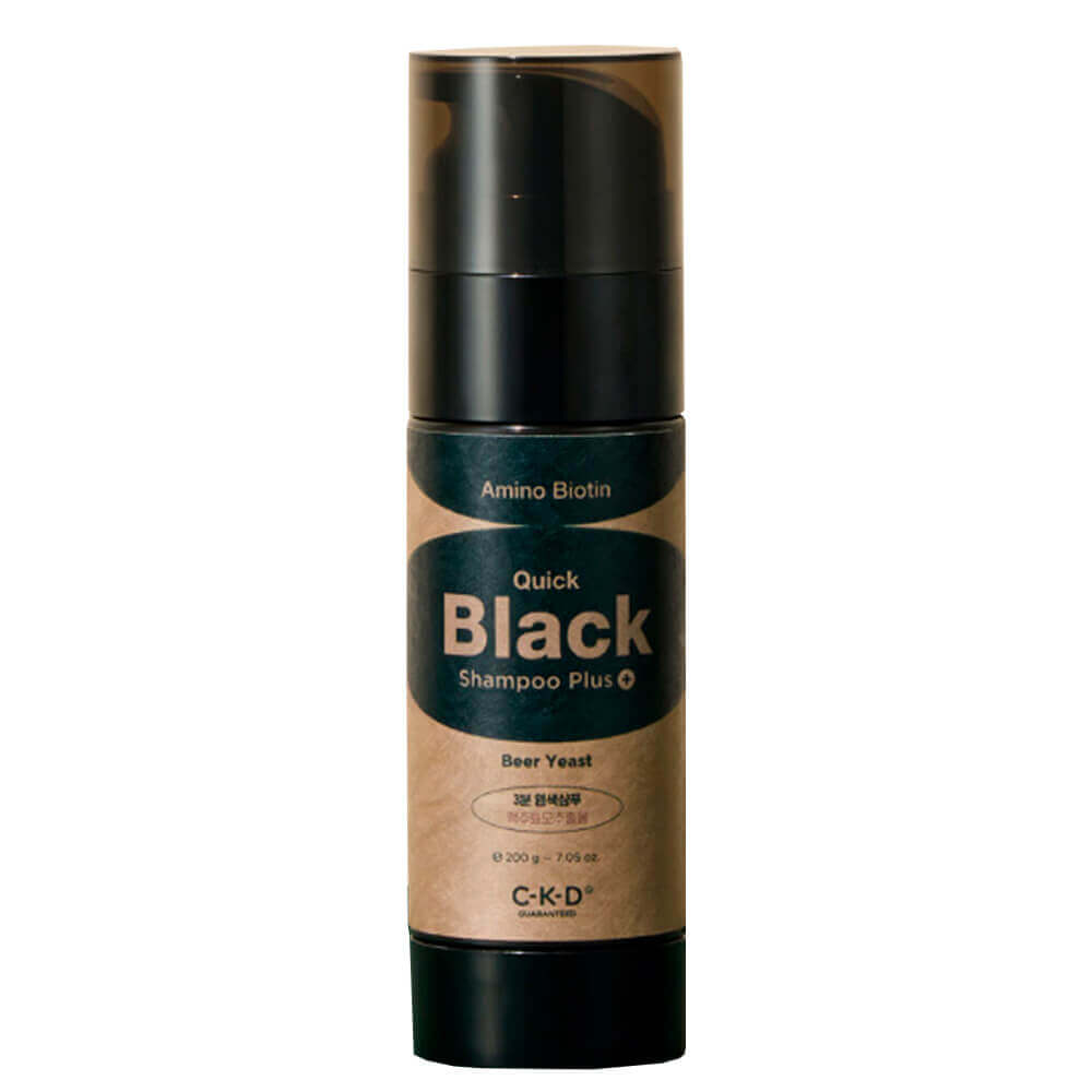 Увлажняющий оттеночный шампунь для тёмных волос CKD Amino Biotin Quick Black Shampoo Plus