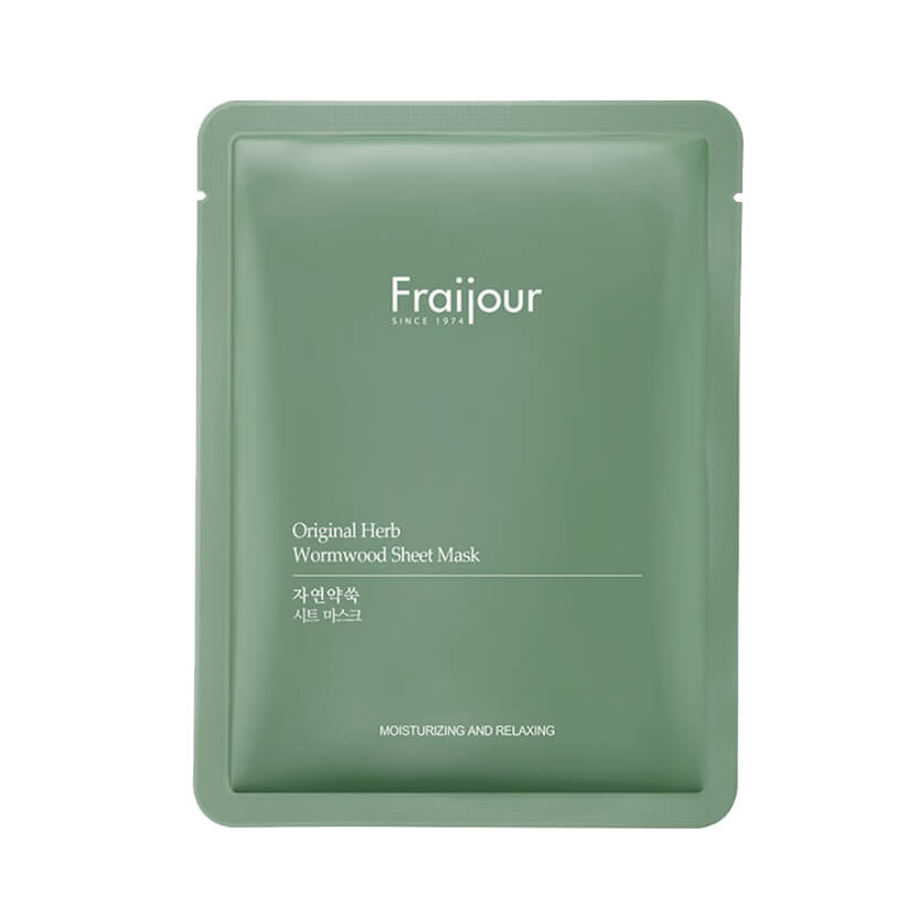 Успокаивающая тканевая маска с полынью Fraijour Original Herb Wormwood Sheet Mask