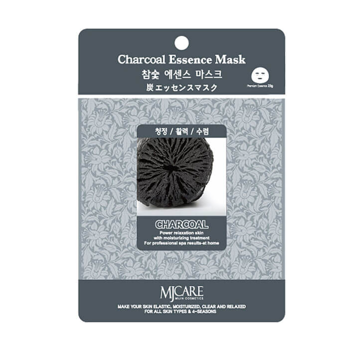 Тканевые маски для лица Mijin Charcoal Essence Mask - Древесный уголь