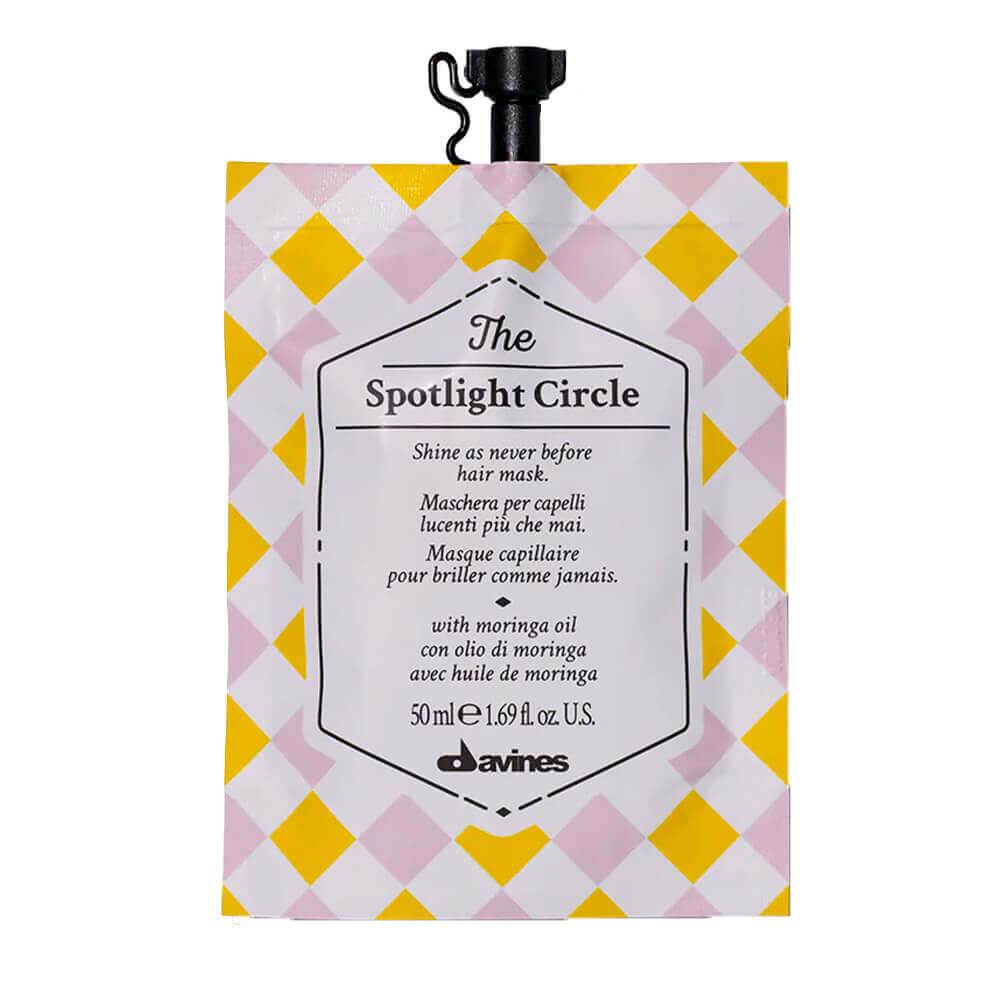 Маска-суперблеск для волос с маслом моринги Davines The Spotlight Circle