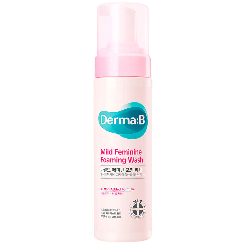 Слабокислотная очищающая пенка для интимной гигиены Derma:B Mild Feminine Foaming Wash