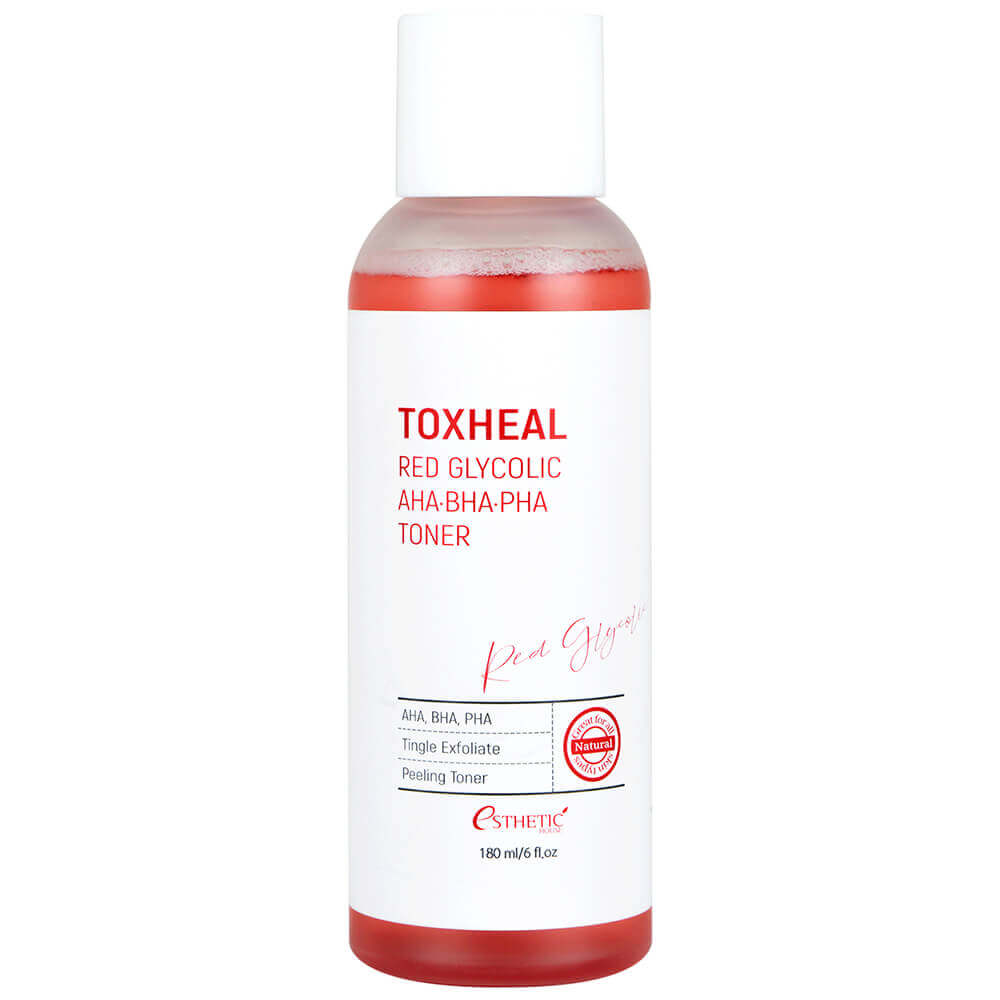 Тоник-пилинг с гликолевой кислотой Esthetic House Toxheal Red Glycolic AHA-BHA-PHA Toner