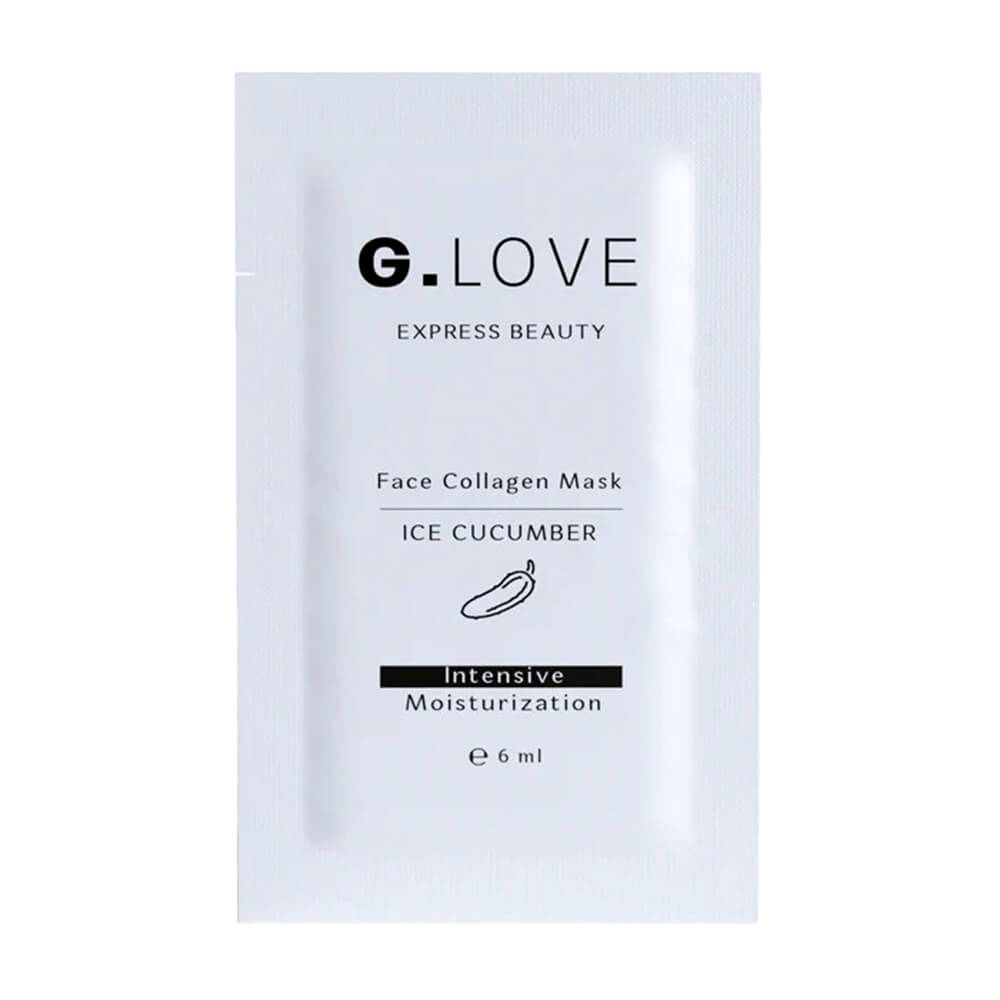Освежающая коллагеновая маска с огурцом G.Love Face Collagen Mask Ice Cucumber - саше 6 мл