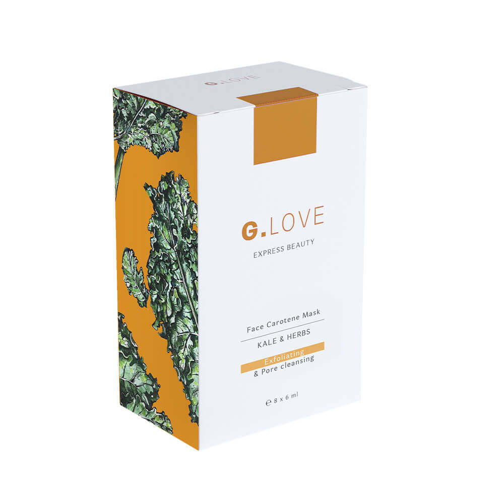 Глиняная маска для очищения пор с травами G.Love Face Carotene Mask Kale&Herbs упаковка 48 мл