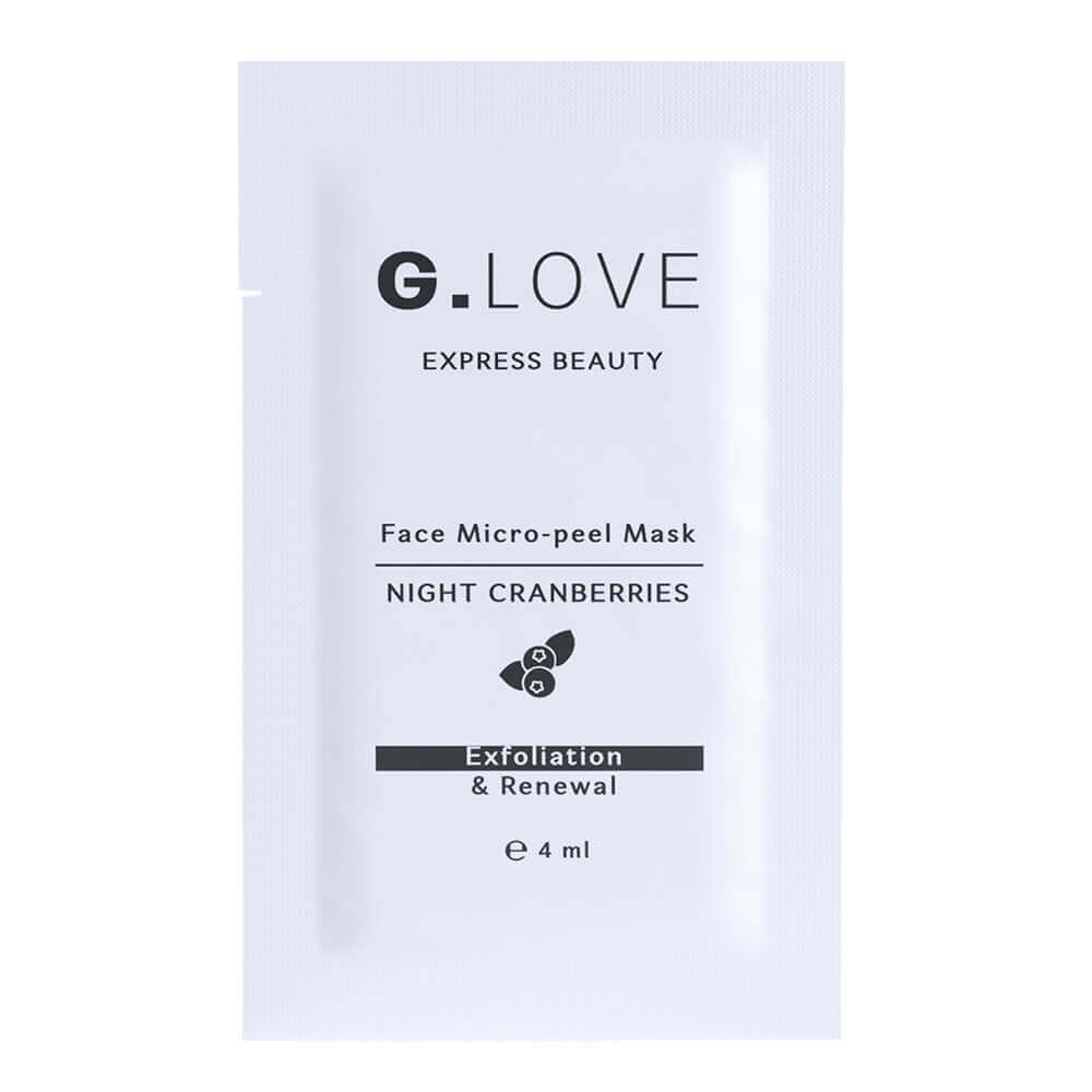 Ночная кислотная пилинг-маска G.Love Face Micro-peel Mask Night Cranberries - саше 4 мл