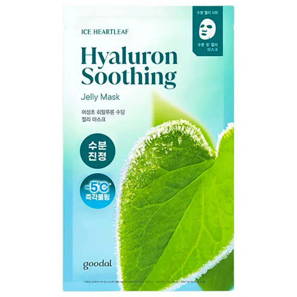 Охлаждающая тканевая маска с гиалуроновой кислотой Goodal Ice Heartleaf Hyaluron Soothing Jelly Mask