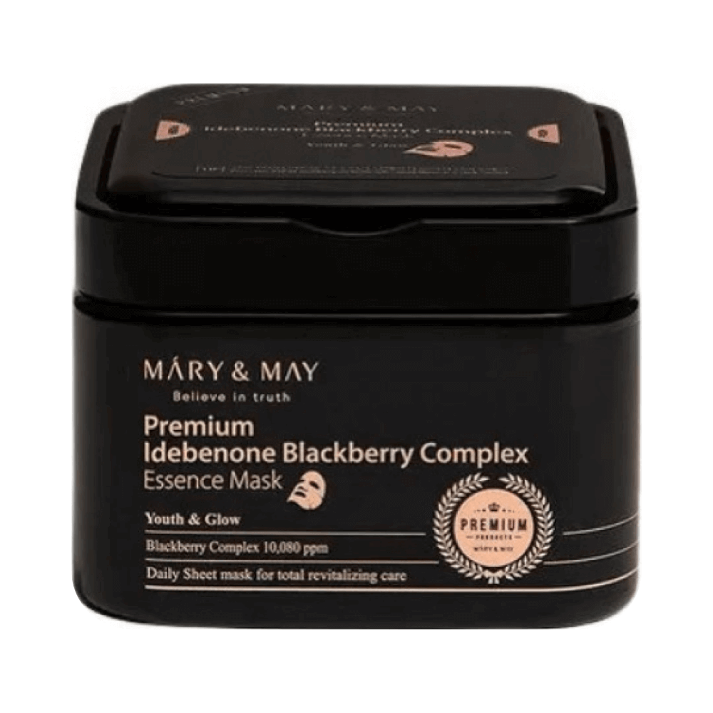 Набор антиоксидантных масок с идебеноном Mary&May Premium Idebenone Blackberry Complex Essence Mask