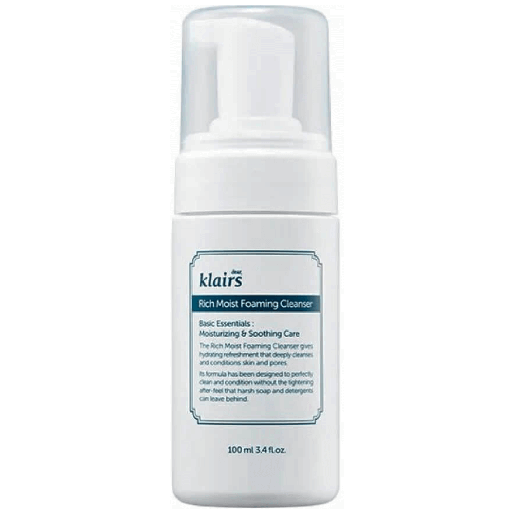 Увлажняющая кислородная пенка для умывания Dear, Klairs Rich Moist Foaming Cleanser