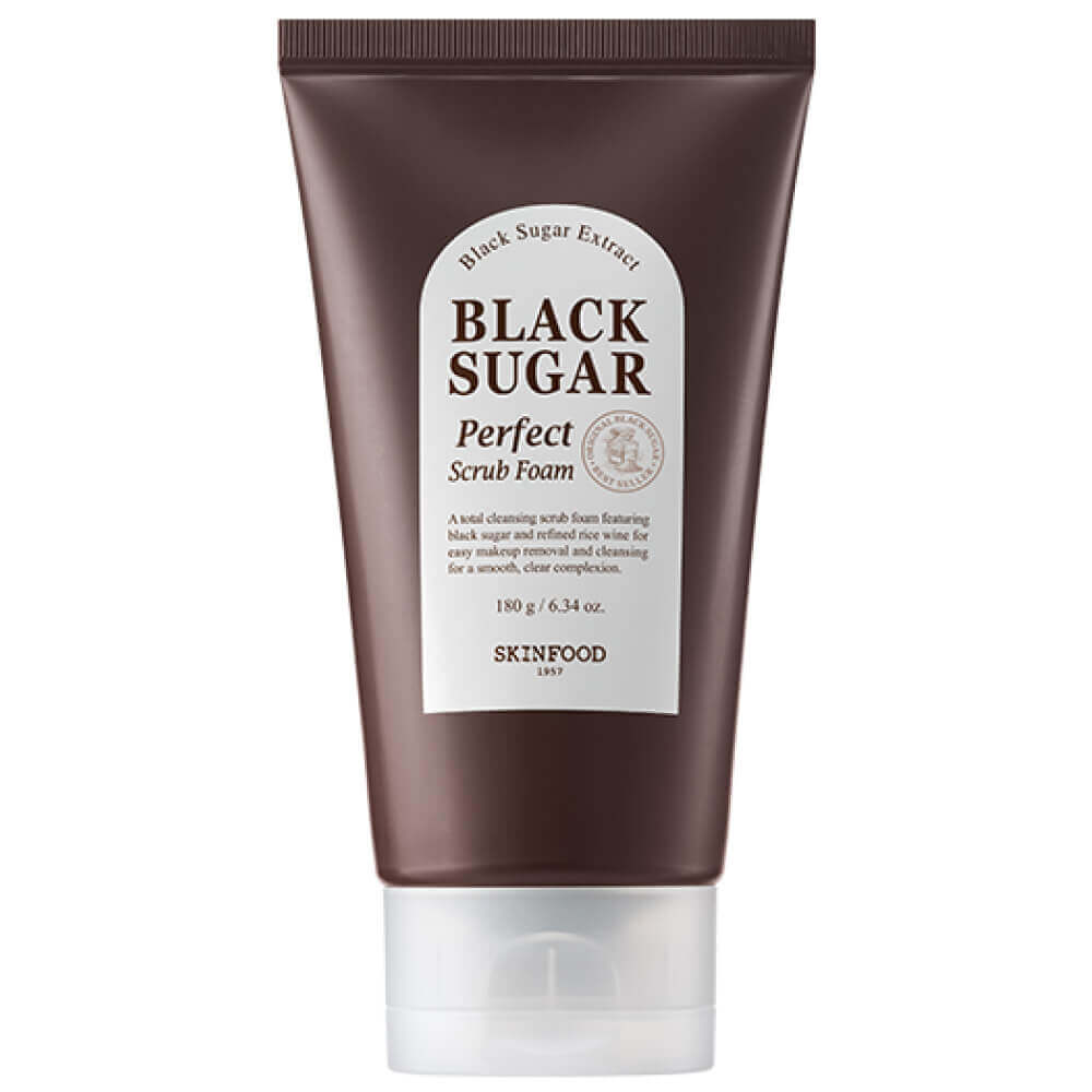 Пенка-скраб с чёрным сахаром Skinfood Black Sugar Perfect Scrub Foam