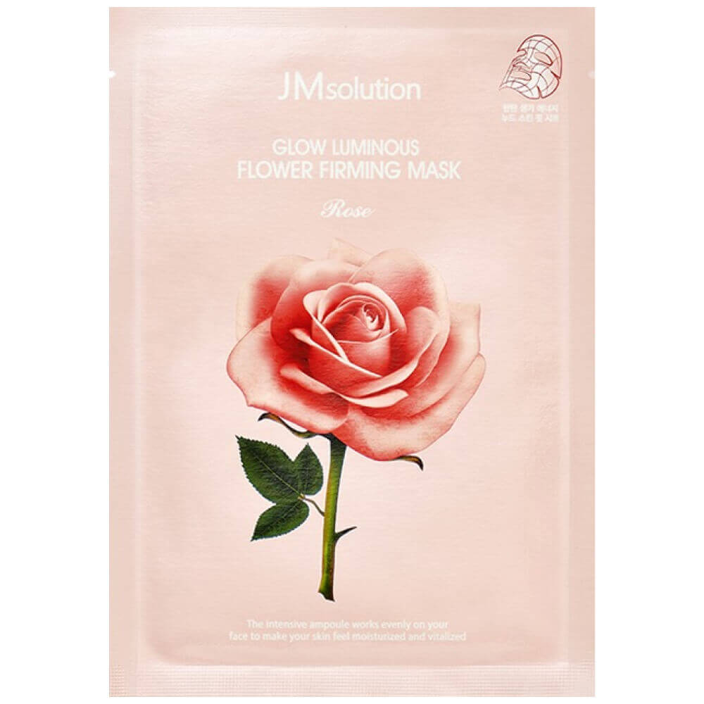Тканевая маска с экстрактом дамасской розы JMsolution Glow Flower Firming Mask Rose