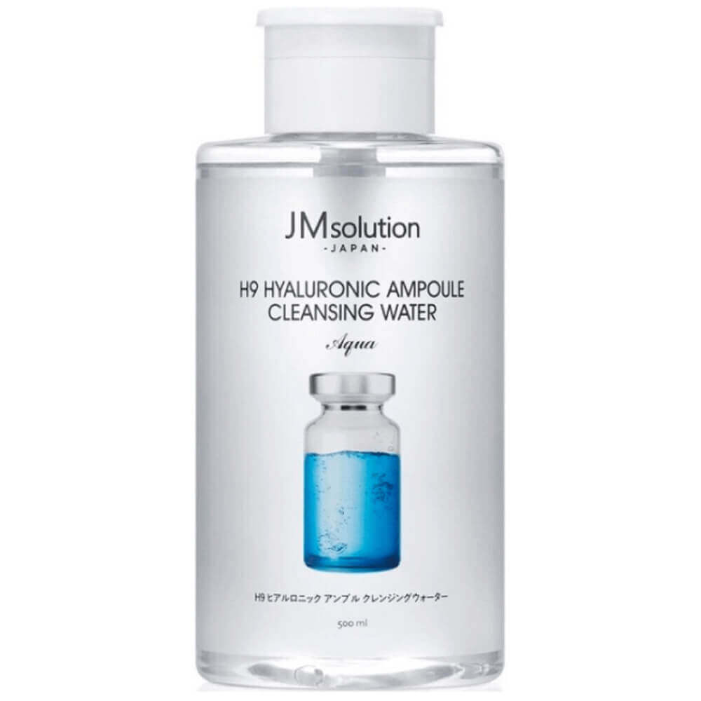 Очищающая вода для снятия макияжа с гиалуроновой кислотой JMsolution H9 Hyaluronic Ampoule Cleansing Water Aqua