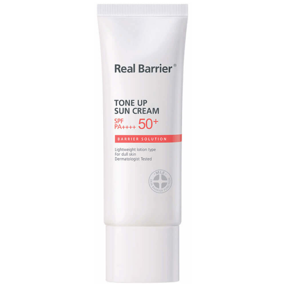 Ламеллярный солнцезащитный крем для яркости тона Real Barrier Tone Up Sun Cream SPF50+ PA++++