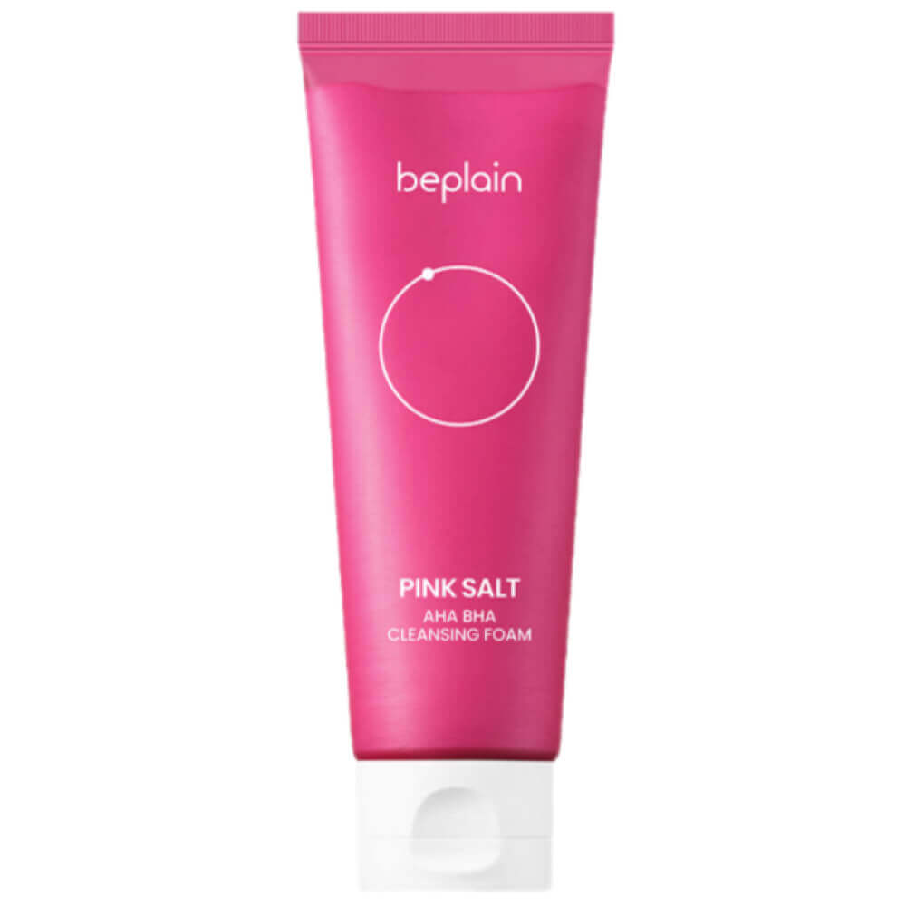 Капсульная пенка для умывания с розовой солью beplain Pink Salt AHA BHA Cleansing Foam