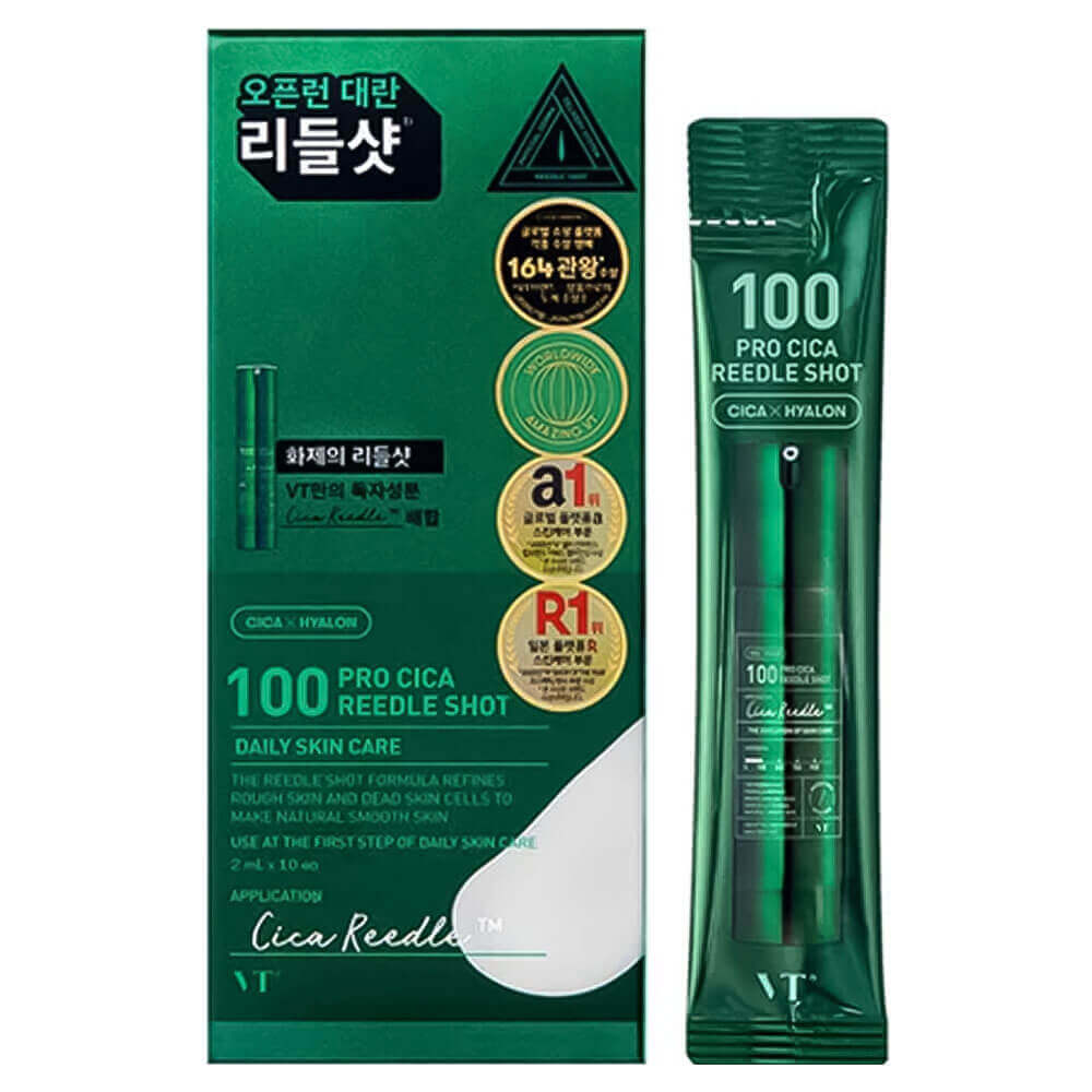 Бустер-сыворотка с микроиглами для чувствительной кожи VT Cosmetics Pro Cica Reedle Shot 100 (10 шт.*2 мл)