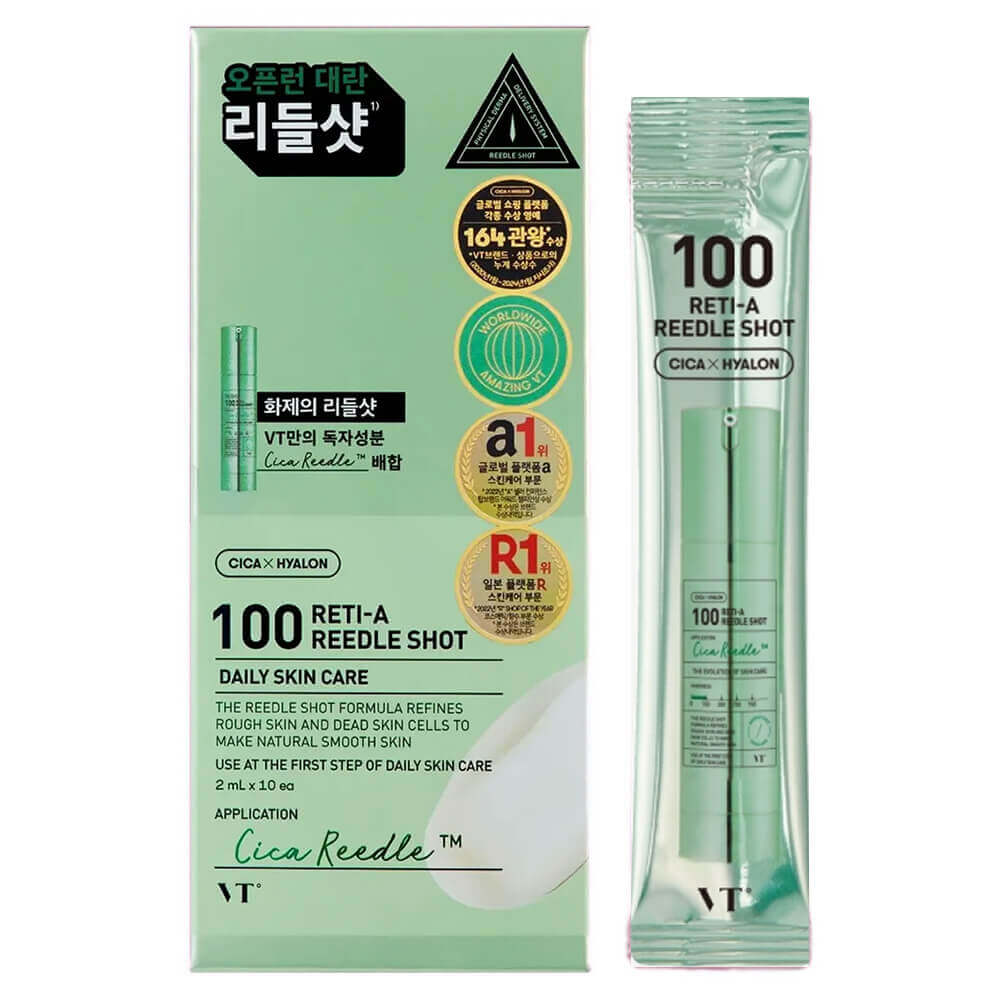 Бустер-сыворотка с микроиглами и ретинолом VT Cosmetics Reti-A Reedle Shot 100 (10 шт.*2 мл)