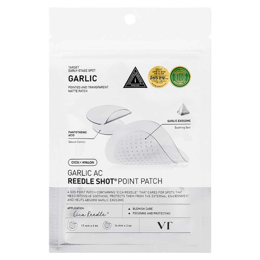 Заживляющие патчи от акне с микроиглами и чесноком VT Cosmetics Garlic AC Reedle Shot Point Patch
