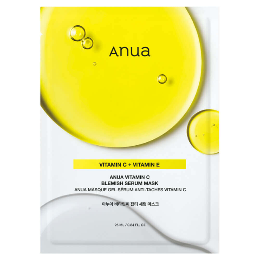 Осветляющая тканевая маска с зелёным лимоном Anua Green Lemon Vita C Blemish Serum Mask