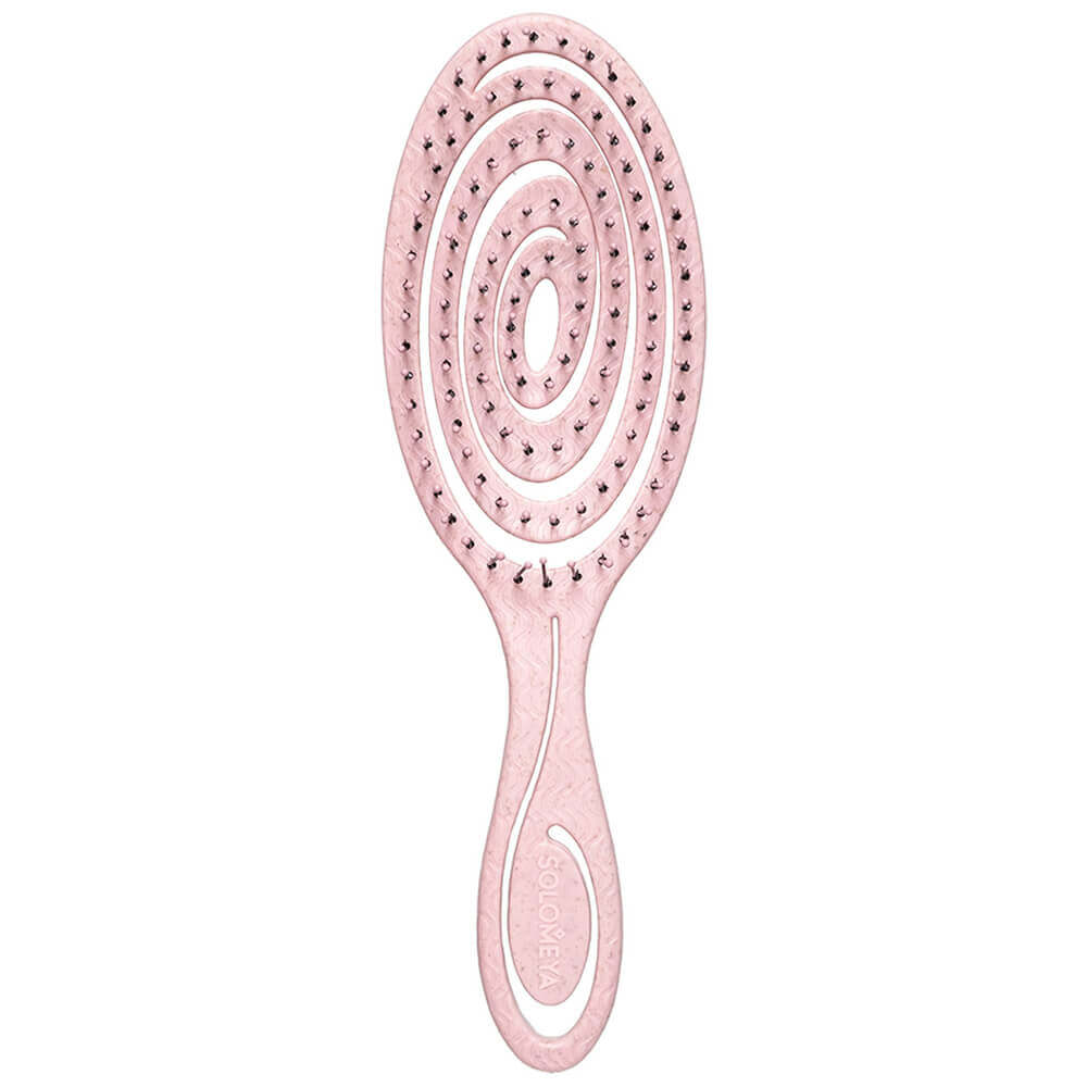 Подвижная био-расчёска Solomeya Detangling Bio Hair Brush Light Pink