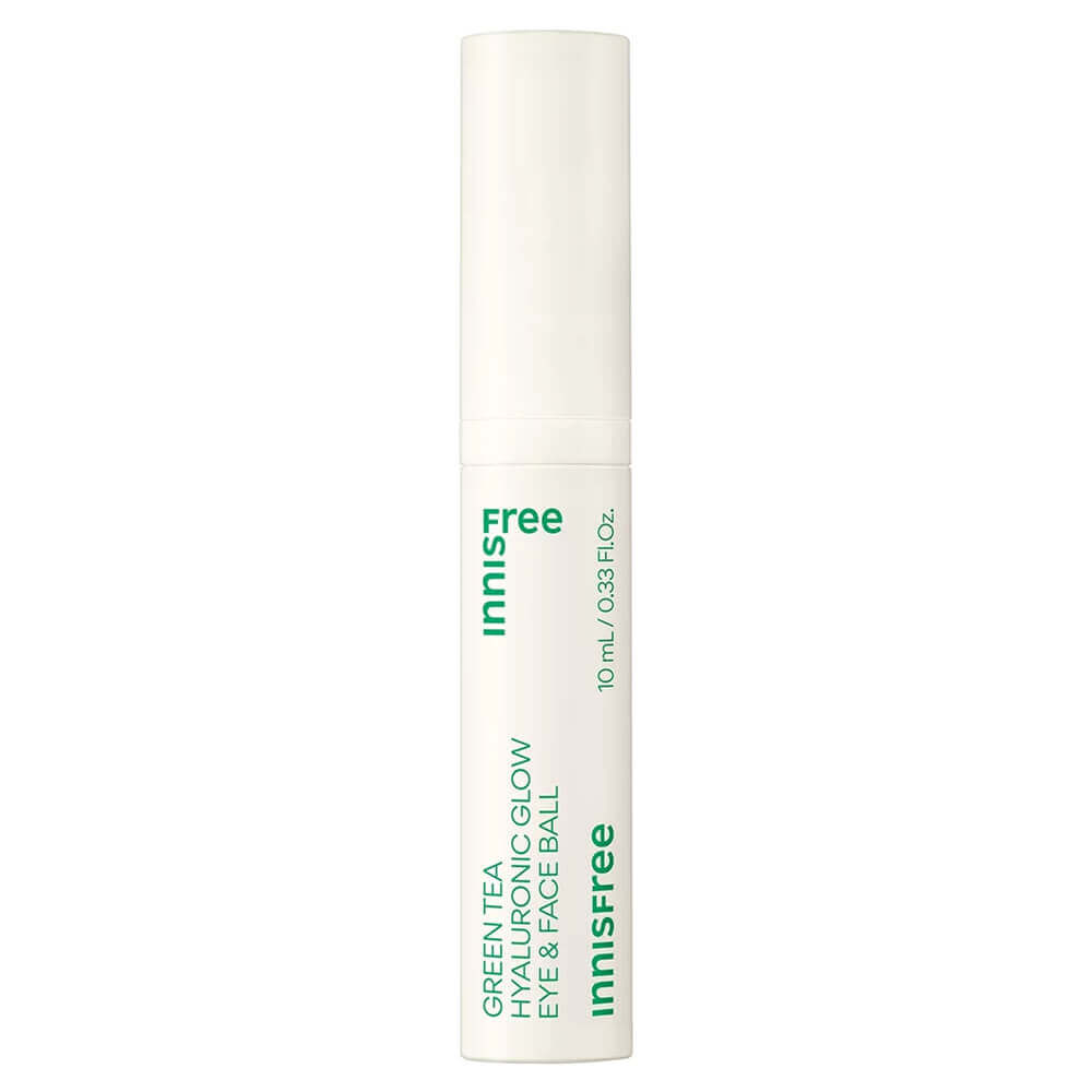 Массажная сыворотка для век с зелёным чаем Innisfree Green Tea Hyaluronic Glow Eye & Face Ball