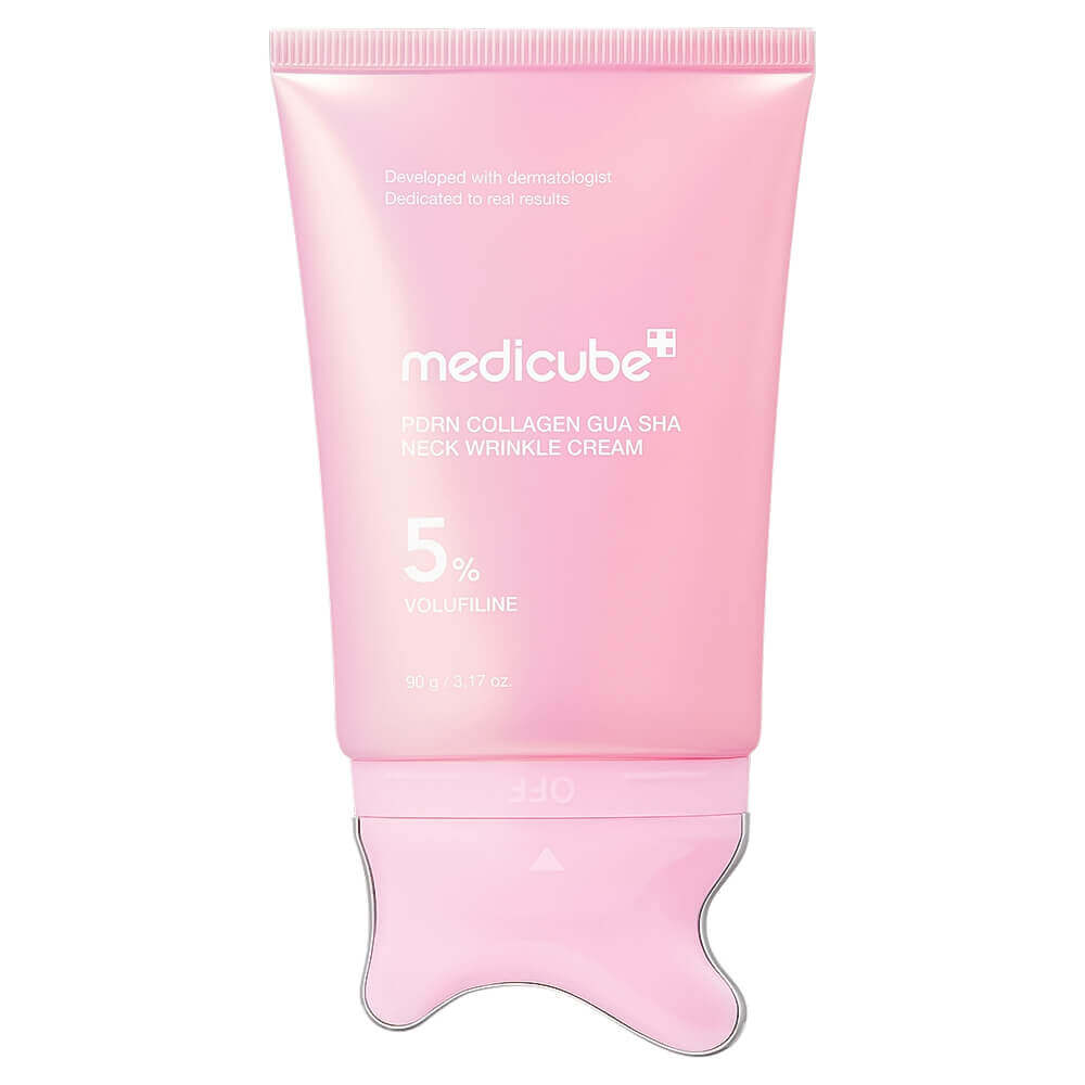 Массажный крем для шеи и овала лица с ПДРН medicube PDRN Collagen Gua Sha Neck Wrinkle Cream