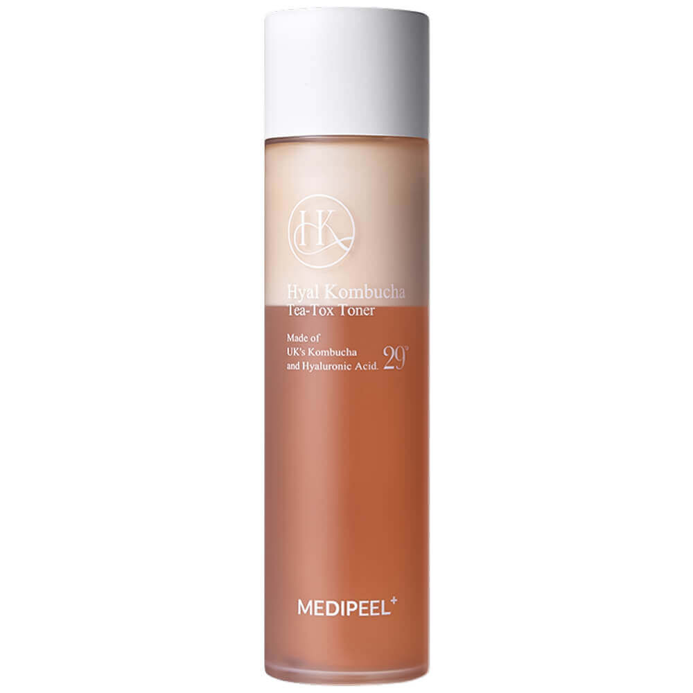 Двухфазный тонер с 70% комбучи и церамидами MEDIPEEL Hyal Kombucha Tea-Tox Toner
