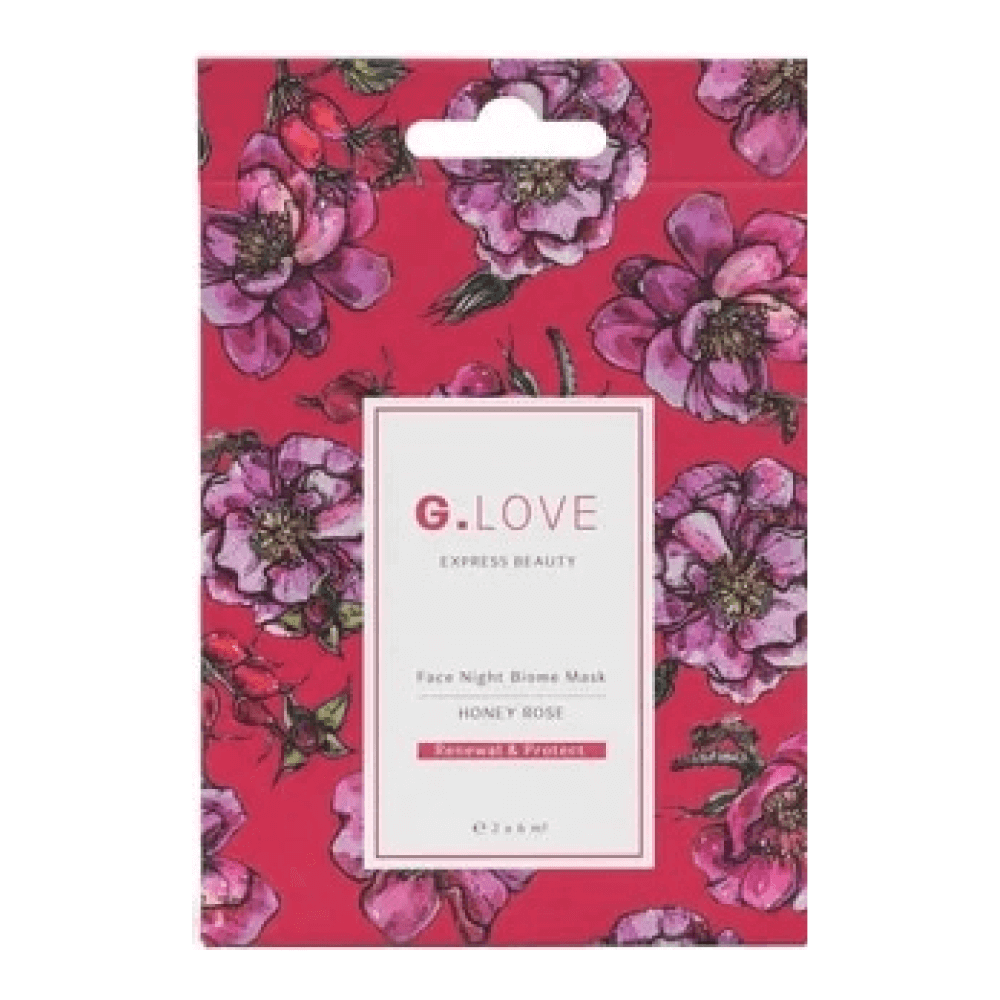 Ночная восстанавливающая маска с лактобактериями и EGF G.Love Face Night Biome Mask Honey Rose 2 шт. по 6 мл