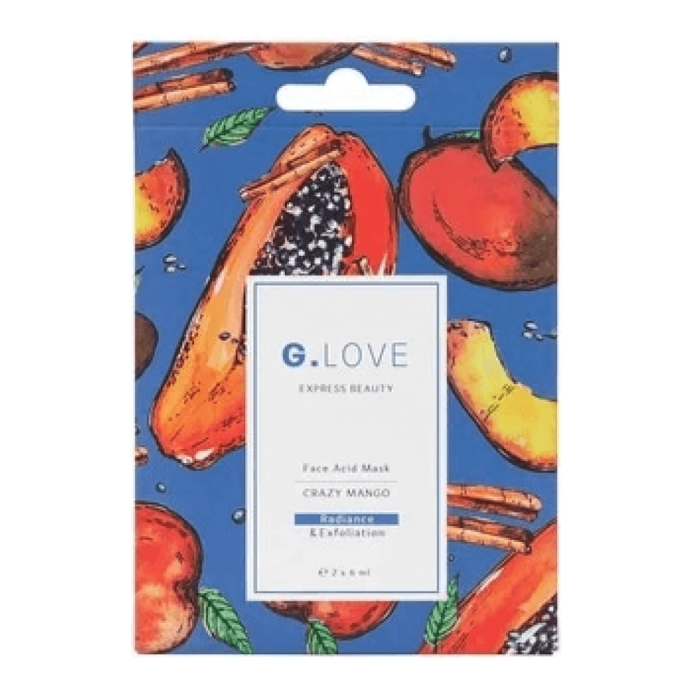 Энзимная маска-эксфолиант с комплексом кислот G.Love Face Acid Mask Crazy Mango 2 шт. по 6 мл